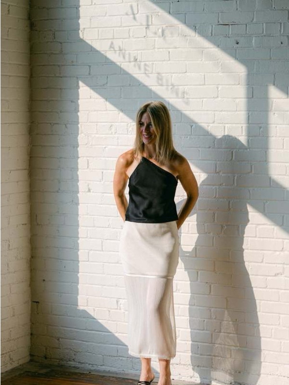 Helmut Lang White Two-Tone Midi Pencil Skirt - Picture 5 of 14